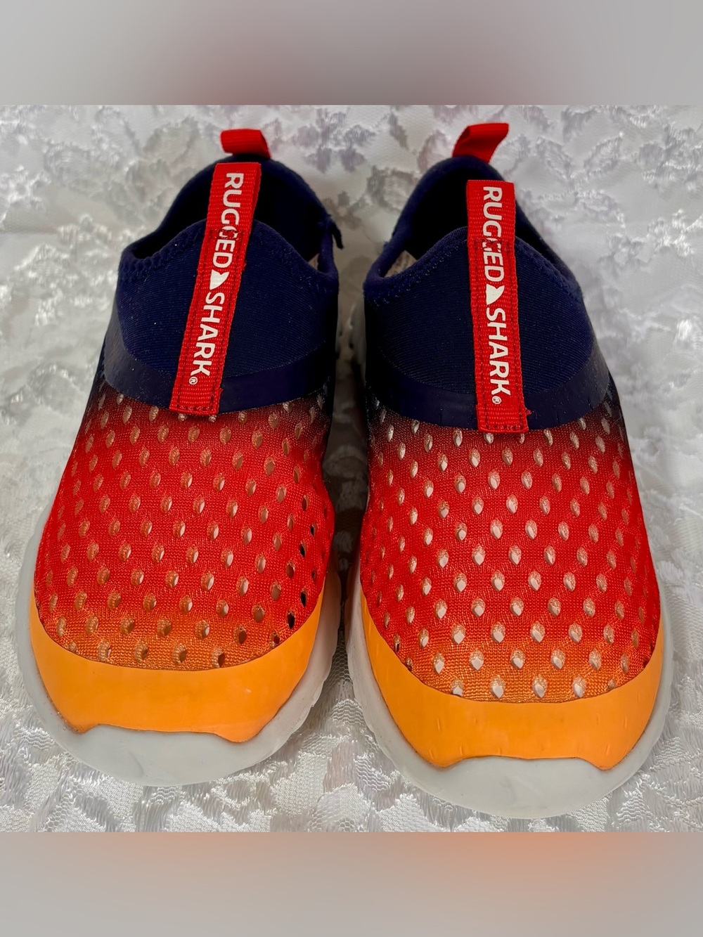 🦈 Rugged Shark Blue, Red and Orange Water Shoes